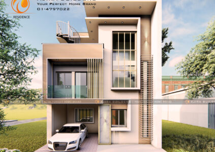 A Modern 2.5-Story Residence in Saibu, Lalitpur